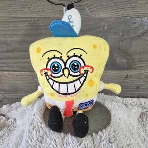 Vintage 2002 Nanco SpongeBob SquarePants Small Plush Stuffed Toy Yellow